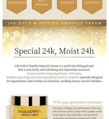 eyeNlip - 24K Gold & Peptide Ampoule Cream  , 50g, 130 g, 8809555251088