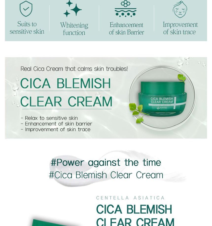 eyeNlip - Cica Blemish Clear Cream, 50g, 130 g, 8809555251484