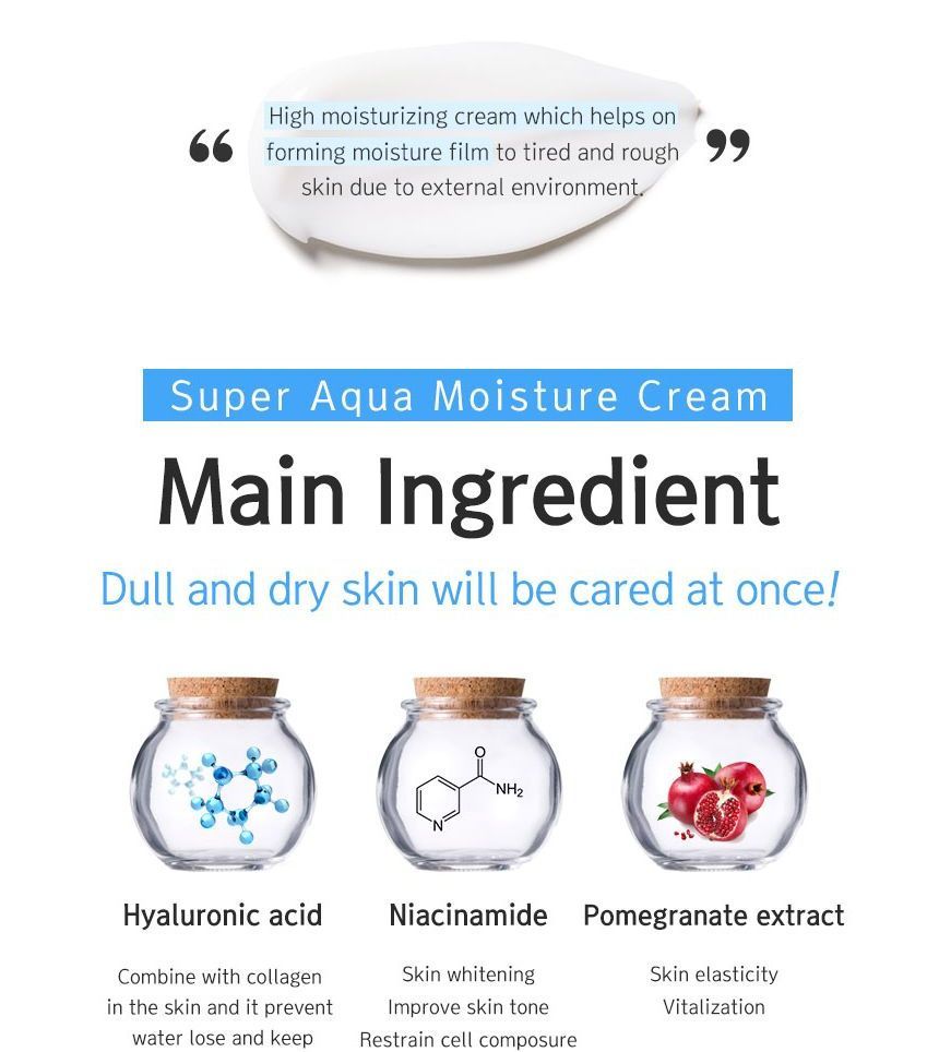 eyeNlip - Super Aqua Moisture Cream, 45ml, 120 g, 8809555250326