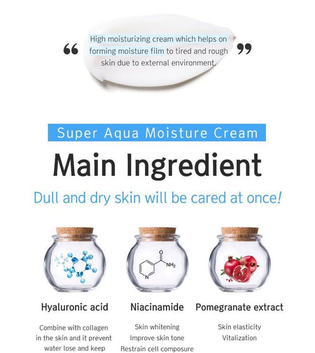 eyeNlip - Super Aqua Moisture Cream, 45ml, 120 g, 8809555250326