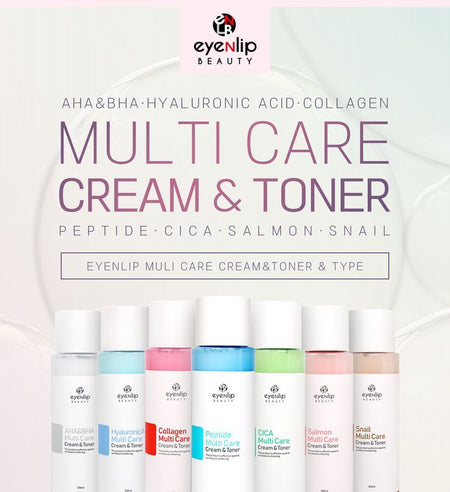 eyeNlip - AHA & BHA Multi Care Cream & Toner , 200ml, 200 g, 8809555253716