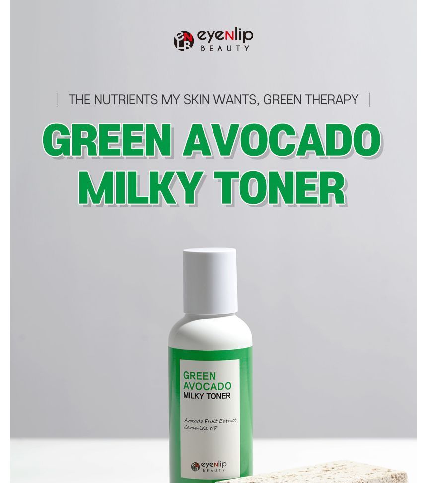 eyeNlip - Green Avocado Milky Toner, 150ml, 380 g, 8809555253303