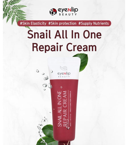 eyeNlip - Snail All in One Repair Cream Tube, 30ml, 80 g, 8809555252863