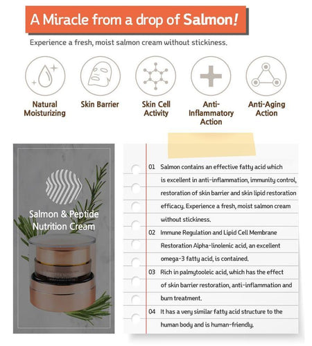 eyeNlip - Salmon & Peptide Nutrition Cream, 50g, 130 g, 8809555250098