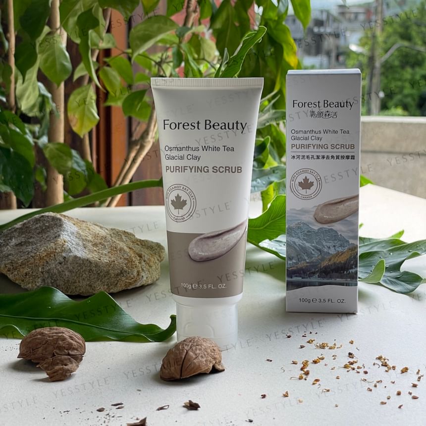Forest Beauty - Osmanthus White Tea Glacial Clay Purifying Scrub, 100g, 129 g, 4710751666139