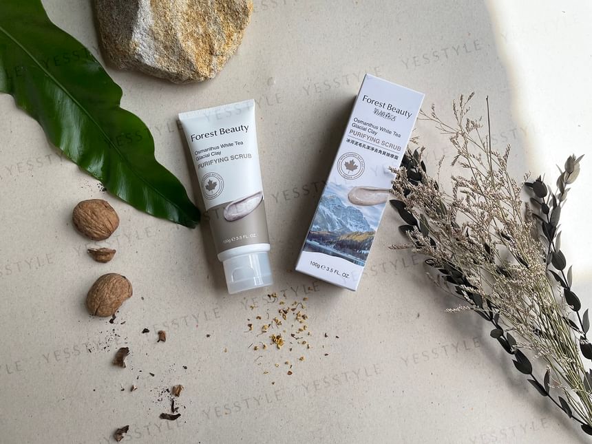 Forest Beauty - Osmanthus White Tea Glacial Clay Purifying Scrub, 100g, 129 g, 4710751666139