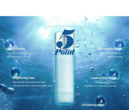 KLAVUU - Blue Pearlsation One Day 8 Cups Marine Collagen Aqua Toner 140ml, 140ml, 255 g, 8809482360402
