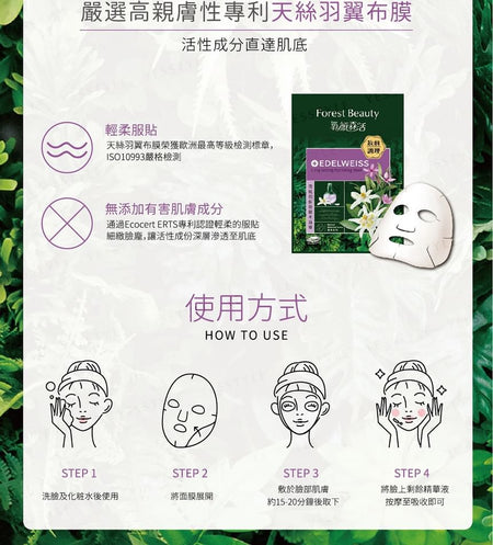 Forest Beauty - Floral Tea Age-Defying Botanical Revitalizing Masks Set, 6 pcs, 200 g, 4710751665408