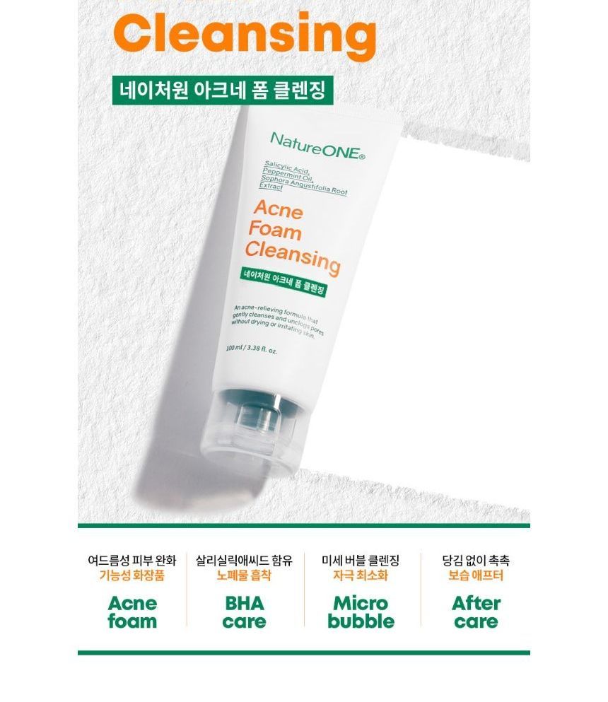 NatureONE - Acne Foam Cleansing, 100ml, 250 g, 8809665913517