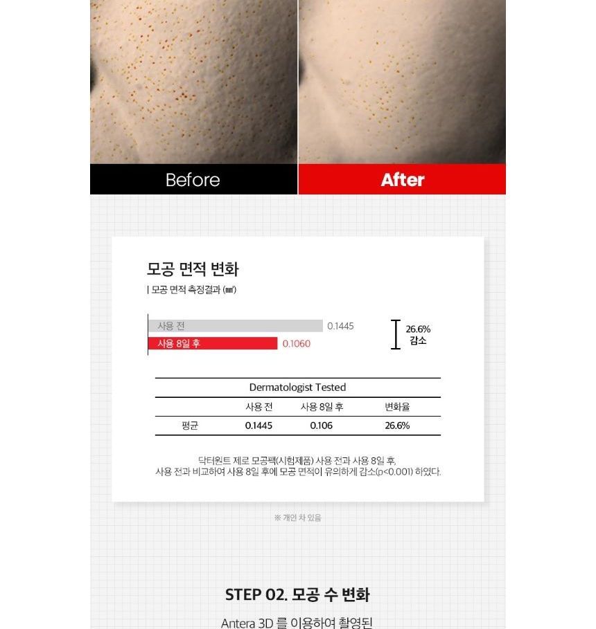 Dr.want - Zero Pore Pack, 100g, 250 g, 8809665917386