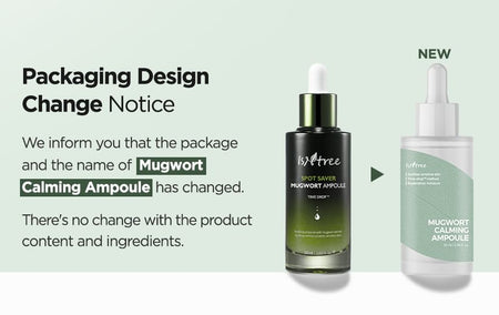 Isntree - Mugwort Calming Ampoule, New Version - 50ml, 204 g, 8809800940194