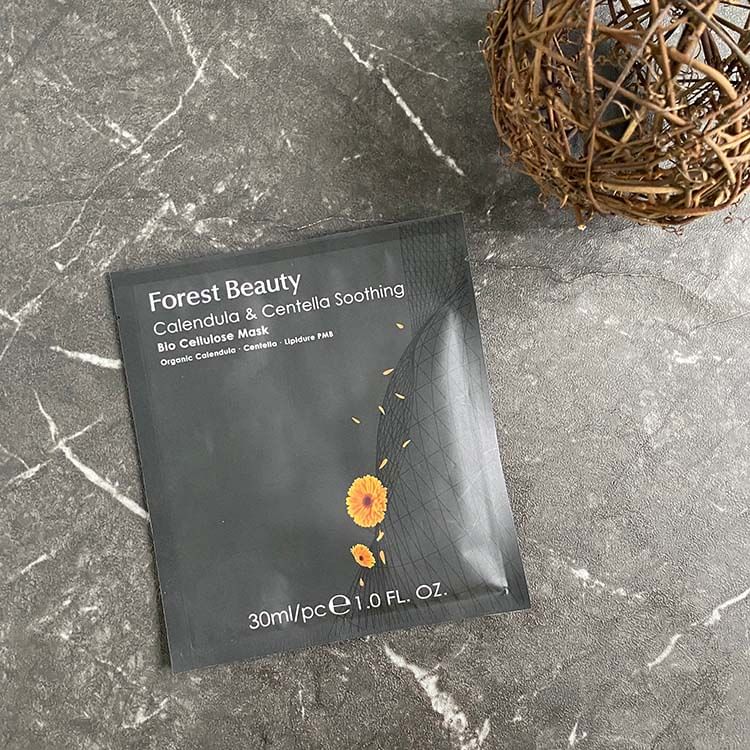 Forest Beauty - Calendula & Centella Soothing Bio Cellulose Mask, 1 pc, 55 g, 4710751664326