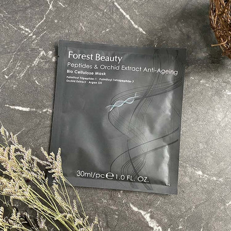 Forest Beauty - Peptides & Orchid Extract Anti-Ageing Bio Cellulose Mask, 1 pc, 60 g, 4710751664340