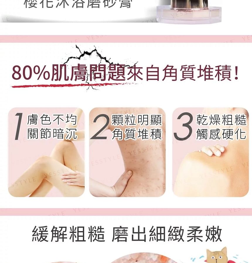 UNICAT - Nicotinamide Cherry Blossom Body Scrub, 200ml, 243 g, 4715862365087