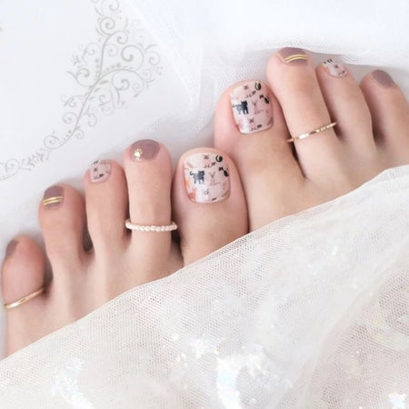 Lunacaca - Cat Kingdom Toenail Art Sticker, 24 pcs, 50 g, 4892022002101