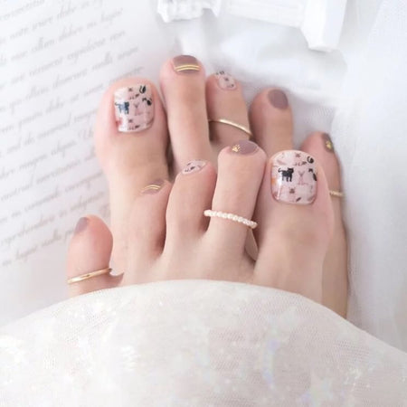 Lunacaca - Cat Kingdom Toenail Art Sticker, 24 pcs, 50 g, 4892022002101