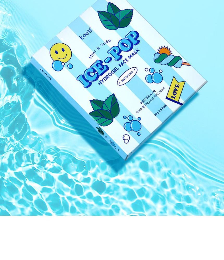 PETITFEE - koelf Mint & Soda Ice-pop Hydrogel Face Mask Set, 5 pcs, 280 g, 8809508850900