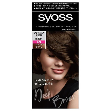 syoss - Hair Color 6N Deep Brown, 1 Set, 150 g, 4987234362585