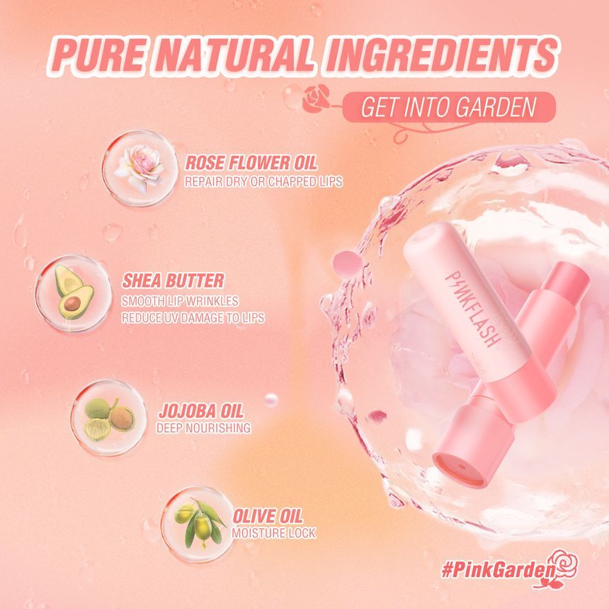PINKFLASH - PinkGarden Lasting Moist Lipbalm, #Lipbalm - 4.8g, 24 g, 6974908112537