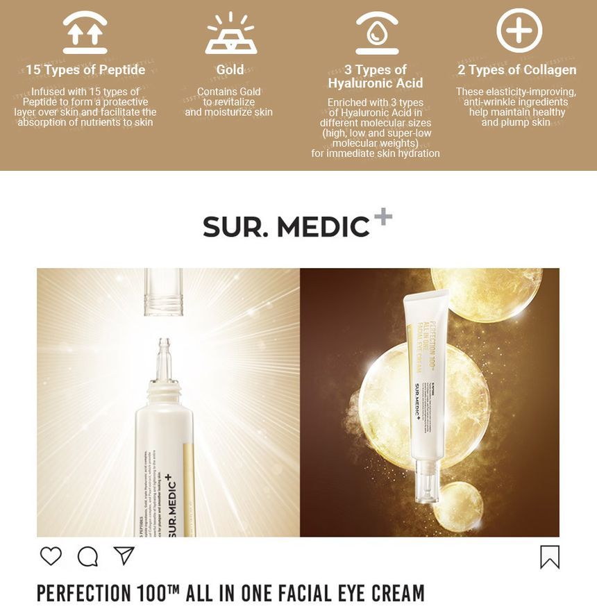 NEOGEN - Surmedic Perfection 100TM All In One Facial Eye Cream, 35ml, 58 g, 8809653240700