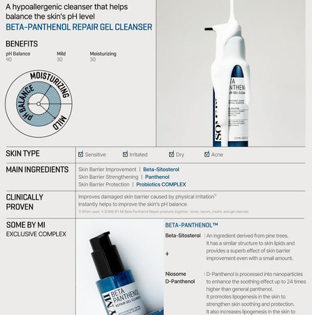 SOME BY MI - Beta Panthenol Repair Gel Cleanser, 120ml, 177 g, 8809647392743