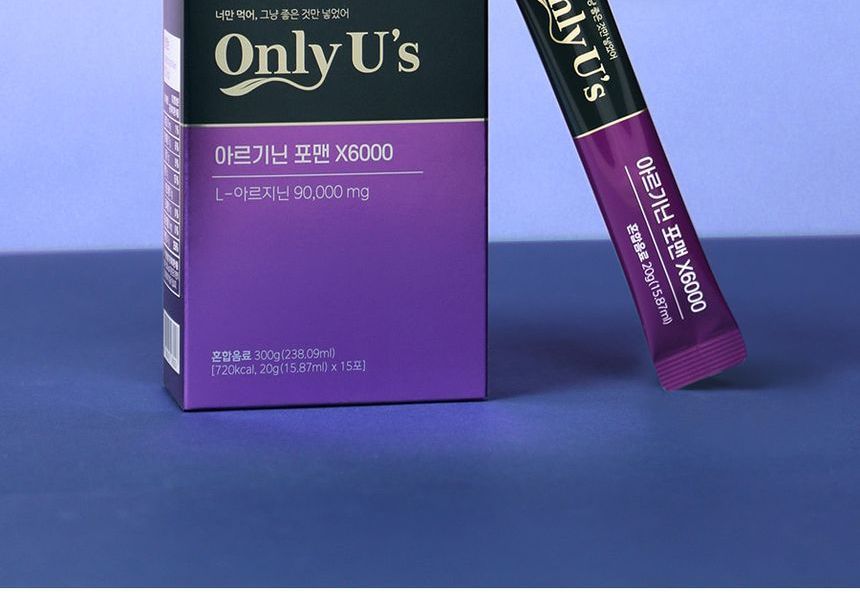 grn+ - Only U’s Arginine For Men X6000, 20g x 15 sticks, 347 g, 8809145478253