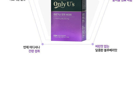 grn+ - Only U’s Arginine For Men X6000, 20g x 15 sticks, 347 g, 8809145478253