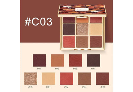 CATKIN - 9 Colors Eyeshadow Palette - C03 Autumn Moonlight, #C03 Autumn Moonlight, 116 g, 6971870596433