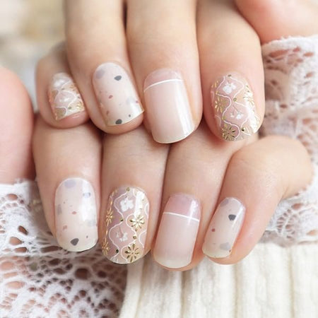 Lunacaca - Watery Moonbeams Daisy Nail Art Sticker, 24 Pcs, 50 g, 48920220100