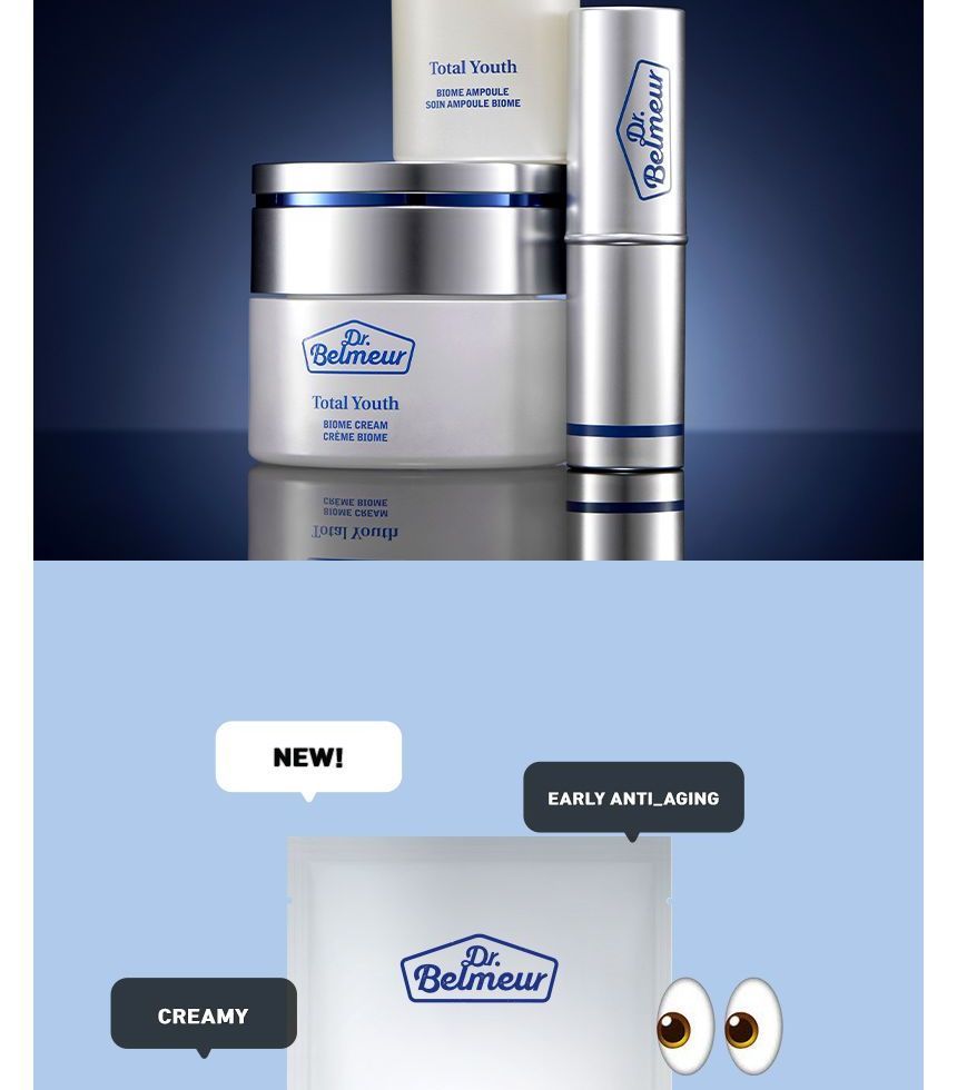 THE FACE SHOP - Dr. Belmeur Total Youth Biome Derma Mask, 28ml x 1 sheet, 37 g, 8801051569186