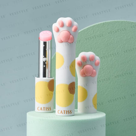 CATISS - Tortoiseshell Cat Paw Lip Balm Berry Flavor & Natural Pink, 3g, 26 g, 4718009320635