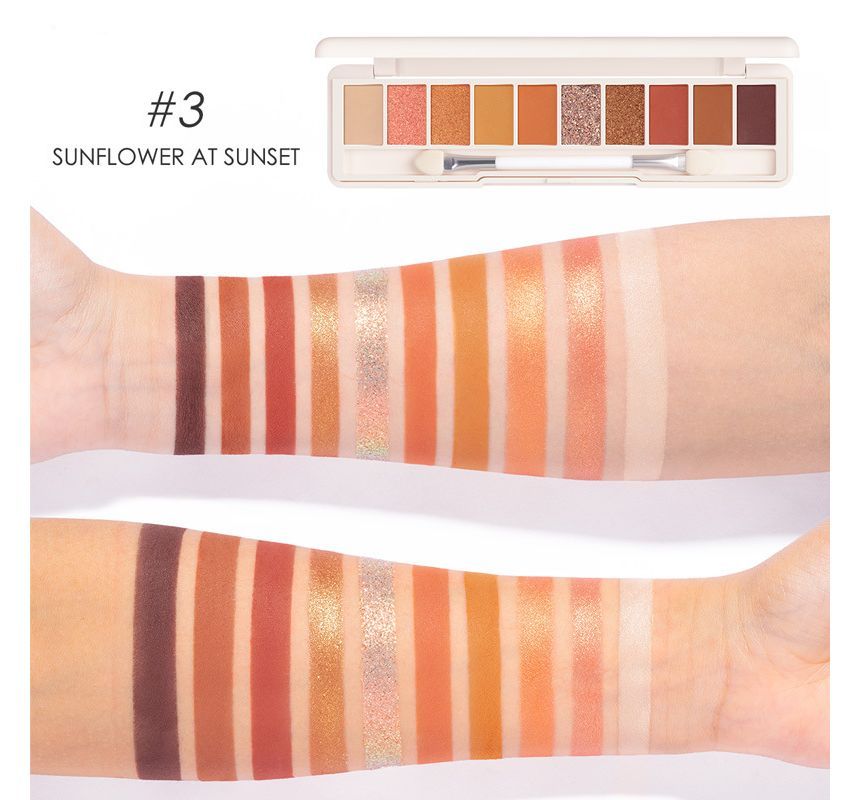 FOCALLURE - Staymax 10 Color Eyeshadow Palette -#3 SUNSET, #3 SUNFLOWER AT SUNSET, 80 g, 6941845801442