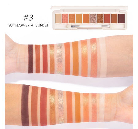FOCALLURE - Staymax 10 Color Eyeshadow Palette -#3 SUNSET, #3 SUNFLOWER AT SUNSET, 80 g, 6941845801442