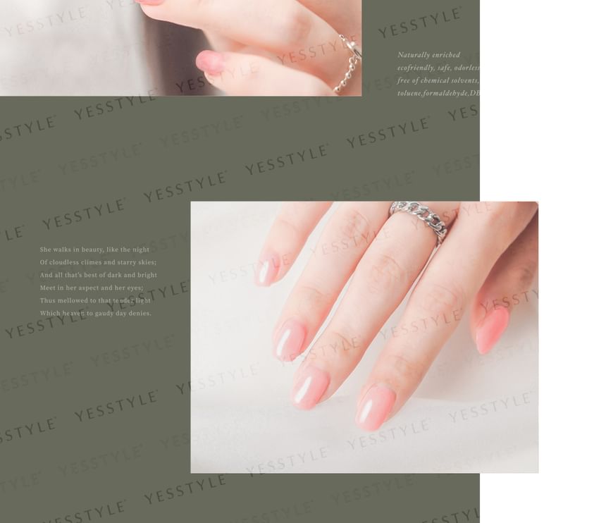 ALLOYA - Water-Based Natural Nail Polish Environmental Friendly 054 I Like Barbie, 10ml, 60 g, 6934849100543
