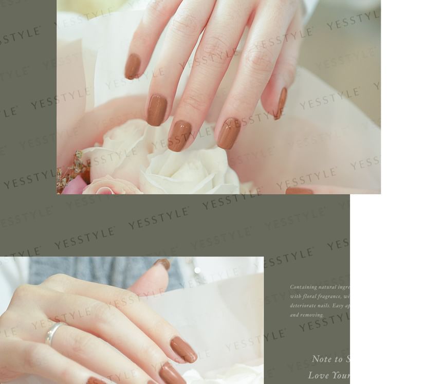 ALLOYA - Water-Based Natural Nail Polish Environmental Friendly 061 A Beagle In My Bag, 10ml, 60 g, 6934849100611