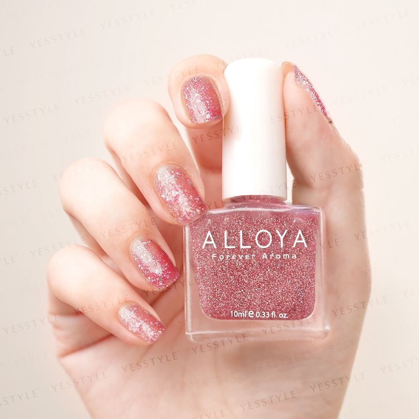 ALLOYA - Water-Based Natural Nail Polish Environmental Friendly 095 Pinky Hearts, 10ml, 60 g, 6934849100956