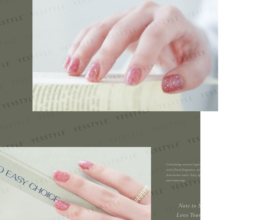ALLOYA - Water-Based Natural Nail Polish Environmental Friendly 095 Pinky Hearts, 10ml, 60 g, 6934849100956