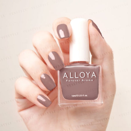 ALLOYA - Water-Based Natural Nail Polish Environmental Friendly 138 Chocolate Brownie, 10ml, 60 g, 6934849101380