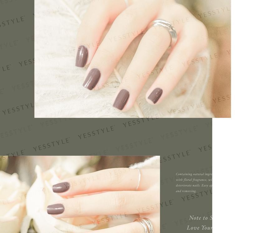 ALLOYA - Water-Based Natural Nail Polish Environmental Friendly 138 Chocolate Brownie, 10ml, 60 g, 6934849101380
