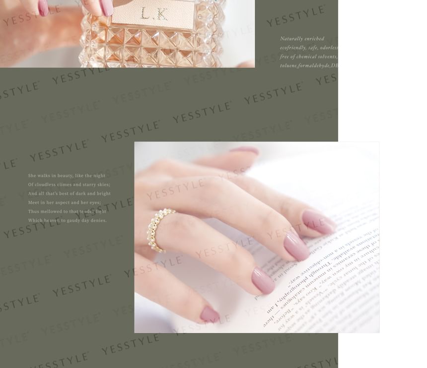 ALLOYA - Water-Based Natural Nail Polish Environmental Friendly 193 Lingna In Arashi, 10ml, 60 g, 6934849101939