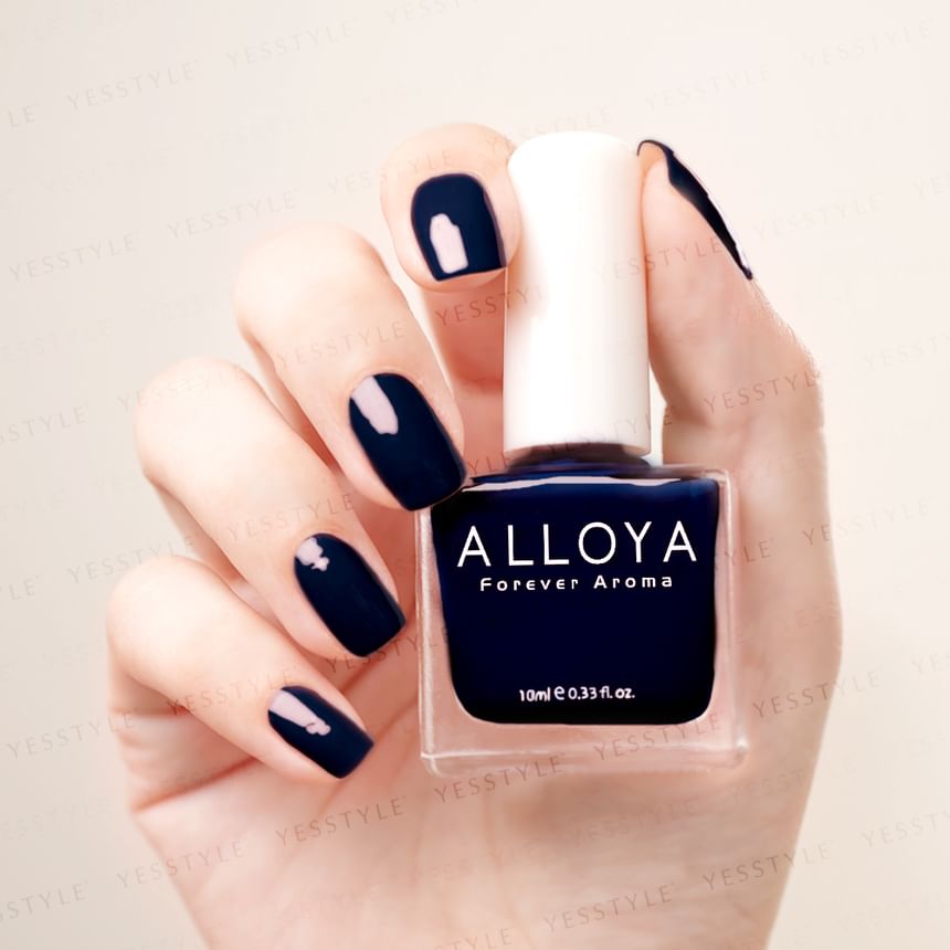 ALLOYA - Water-Based Natural Nail Polish Environmental Friendly 214 Lady Midnight, 10ml, 60 g, 6934849102141