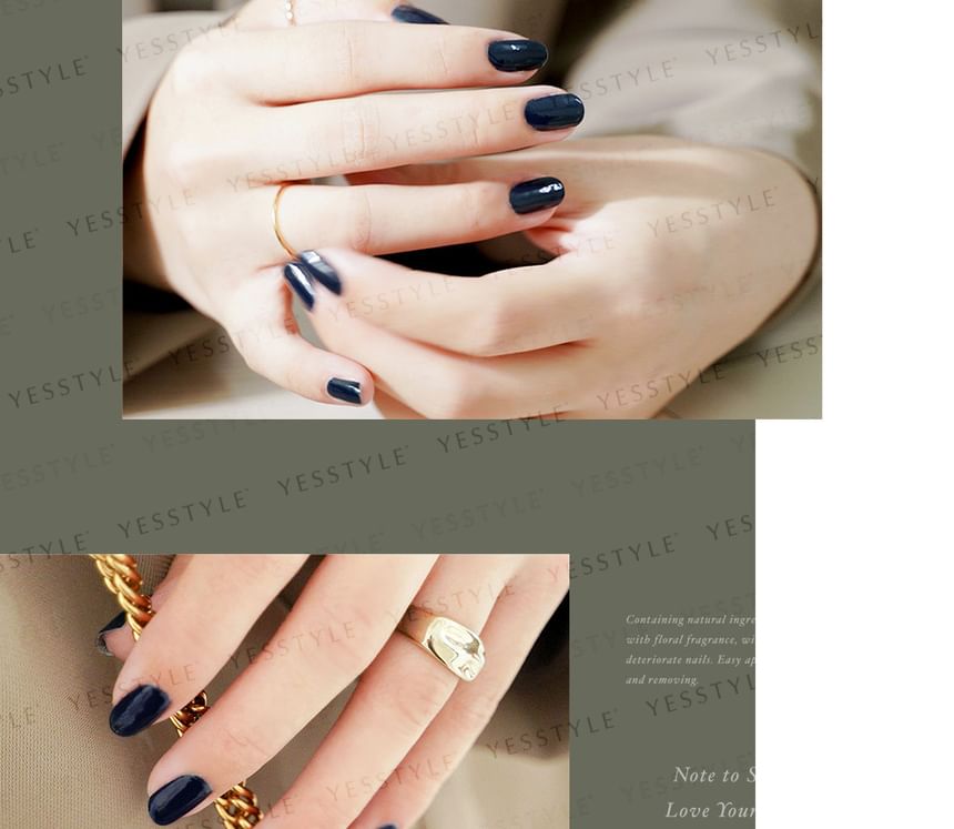 ALLOYA - Water-Based Natural Nail Polish Environmental Friendly 214 Lady Midnight, 10ml, 60 g, 6934849102141