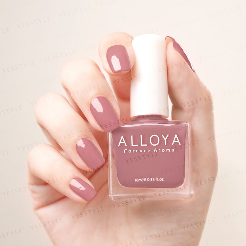 ALLOYA - Water-Based Natural Nail Polish Environmental Friendly 017 Coffee And Bossa Nova, 10ml, 60 g, 6934849100178