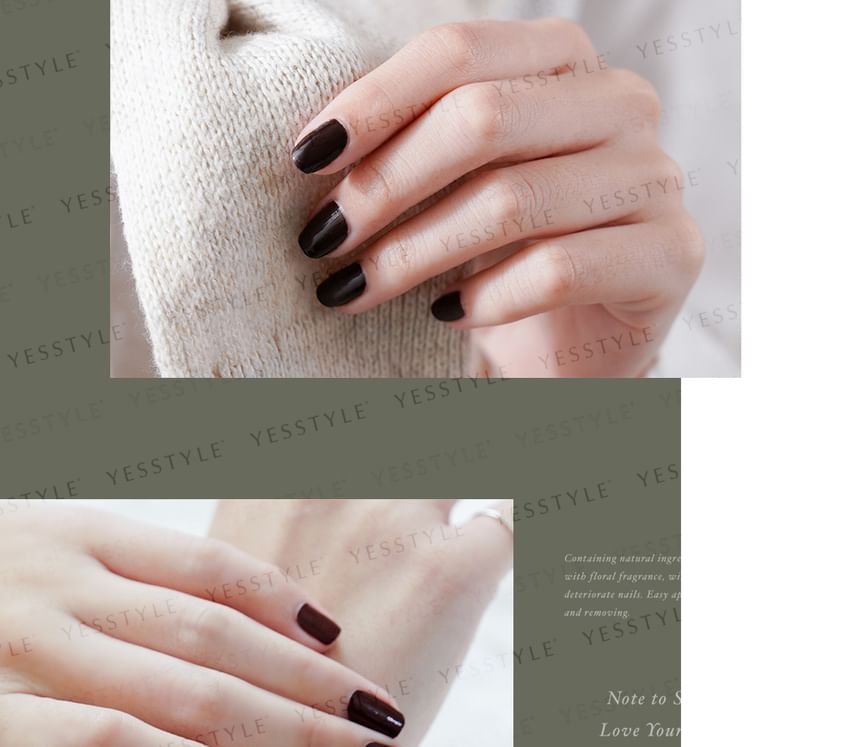 ALLOYA - Water-Based Natural Nail Polish Environmental Friendly 216 Tricia Brown, 10ml, 60 g, 6934849102165