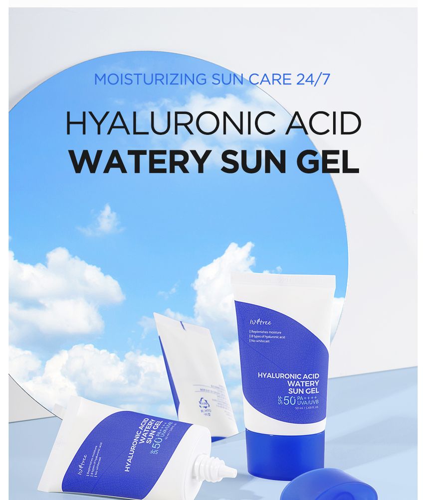 Isntree - Hyaluronic Acid Watery Sun Gel Set, 50ml x 2 pcs, 148 g, 8809800940620