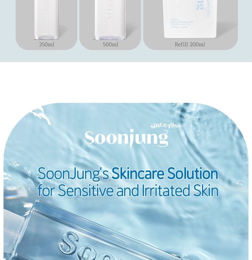 ETUDE - Soon Jung pH 5.5 Relief Toner Jumbo, 350ml, 419 g, 8809820693490