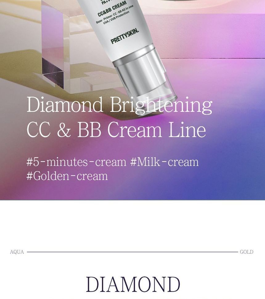 Pretty skin - Diamond Aqua Brightening CC & BB Cream, 50g, 79 g, 8809733212399