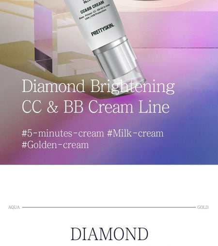 Pretty skin - Diamond Aqua Brightening CC & BB Cream, 50g, 79 g, 8809733212399