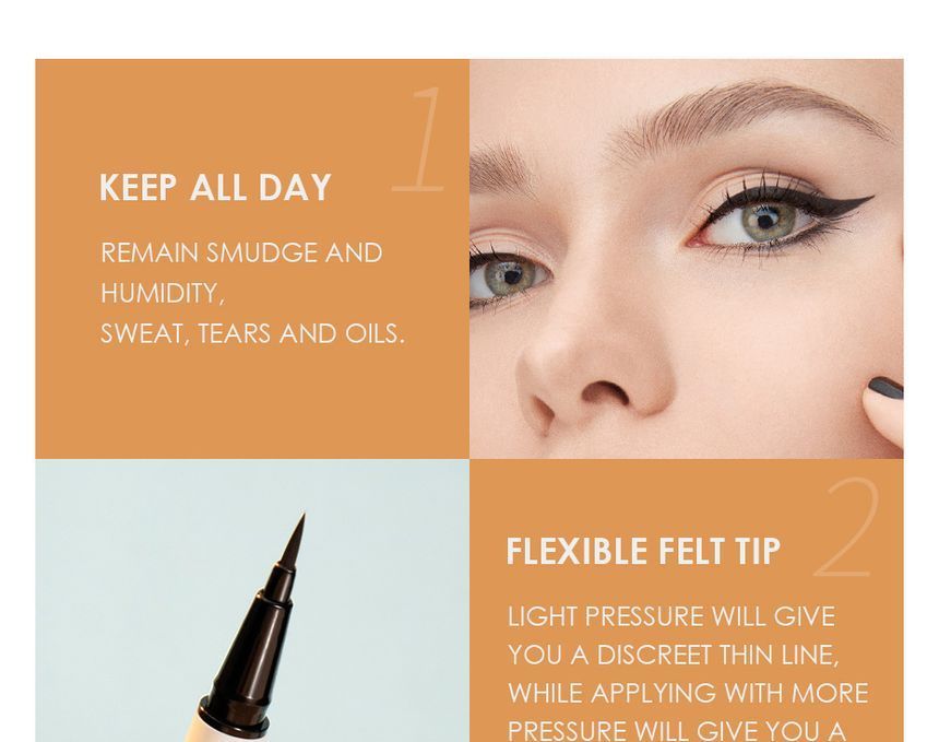 FOCALLURE - Superfine Liquid Eyeliner Pen, # BLACK, 22 g, 6974908119475