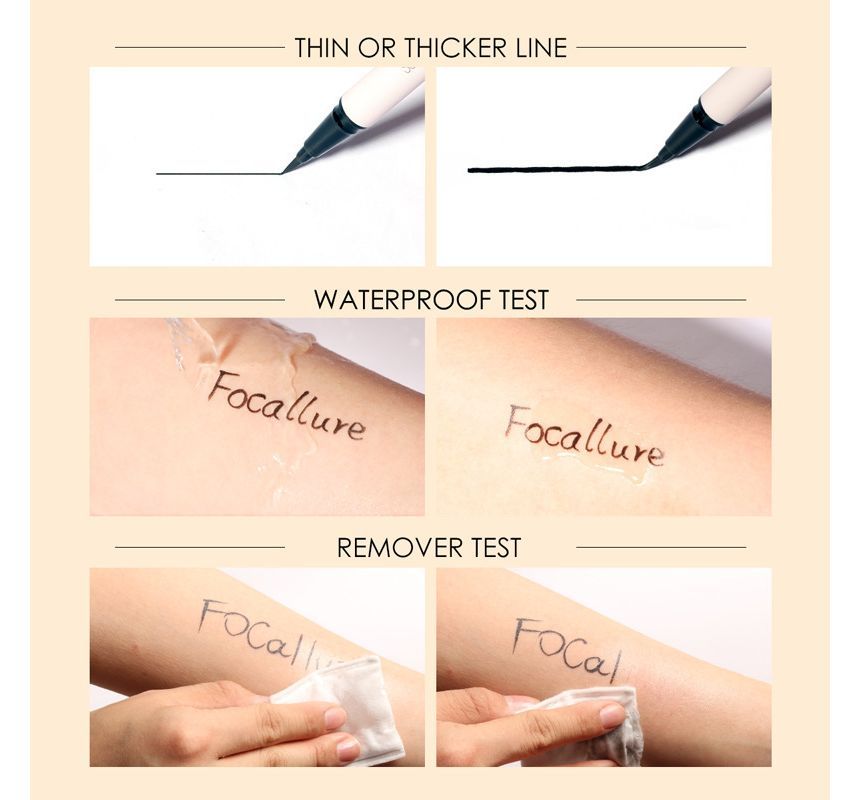 FOCALLURE - Superfine Liquid Eyeliner Pen, # BLACK, 22 g, 6974908119475